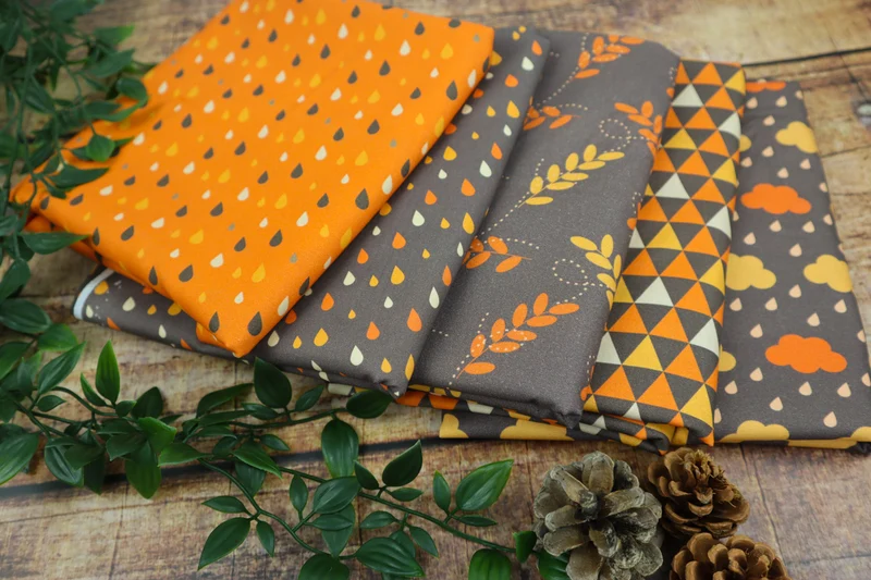 Stoffpaket 2,5m Baumwolle (5×0,5m) - Herbst