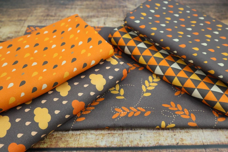 Stoffpaket 2,5m Baumwolle (5×0,5m) - Herbst