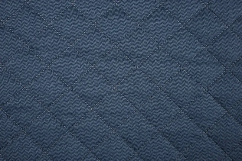 Steppstoff mit Prägung - dunkelblau SH