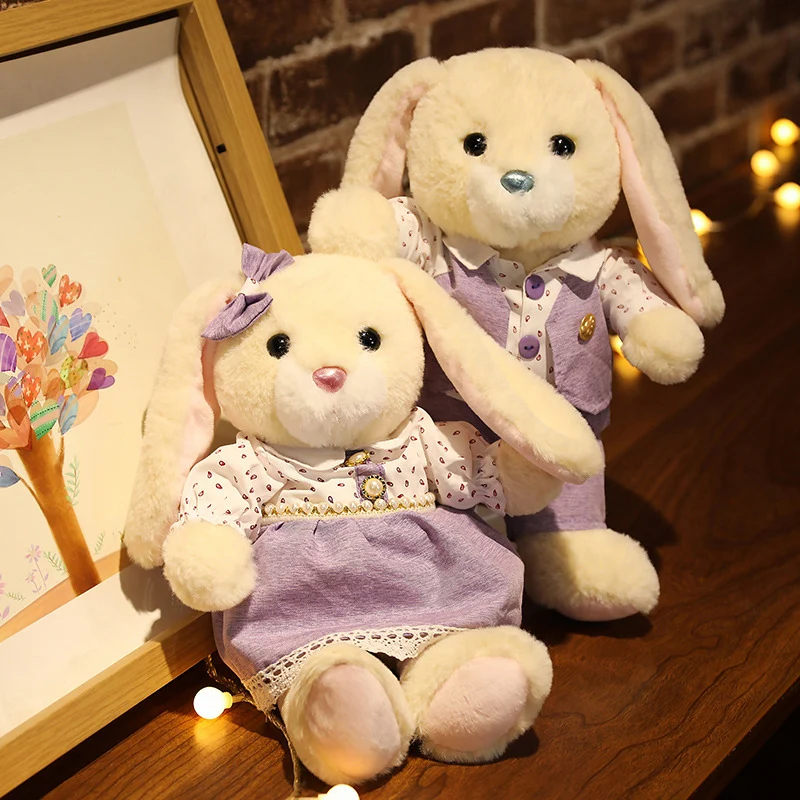 Süßes Teddybär oder Häschen Pärchen im 2er Kuschel Set (ca. 35cm)