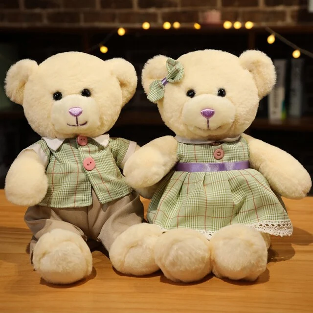 Süßes Teddybär oder Häschen Pärchen im 2er Kuschel Set (ca. 35cm)