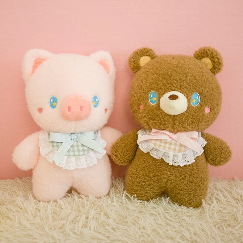 Ferkel, Kaninchen, Bär oder Hühnchen Kuscheltiere (ca. 26cm)