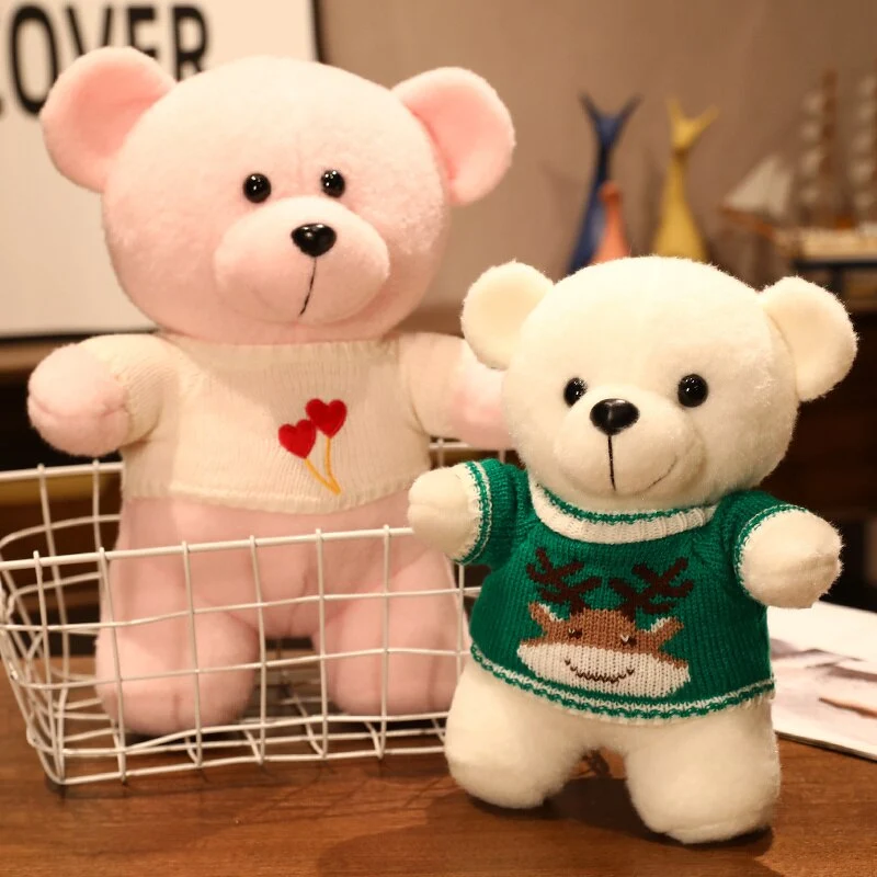 Flauschige Plüsch Teddys in 5 verschiedenen Motiven (25/35cm)