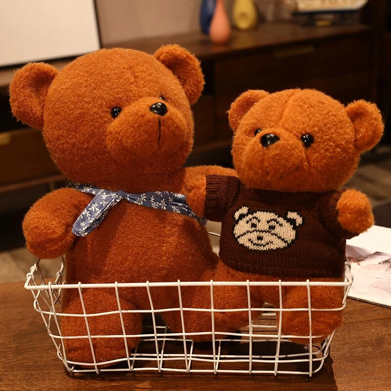 Flauschige Plüsch Teddys in 5 verschiedenen Motiven (25/35cm)
