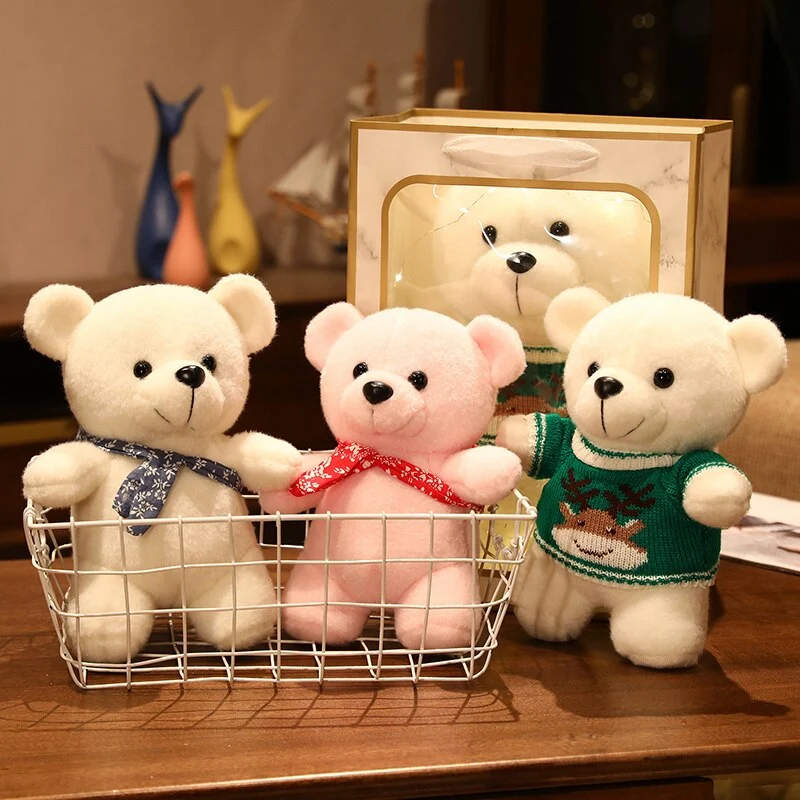 Flauschige Plüsch Teddys in 5 verschiedenen Motiven (25/35cm)