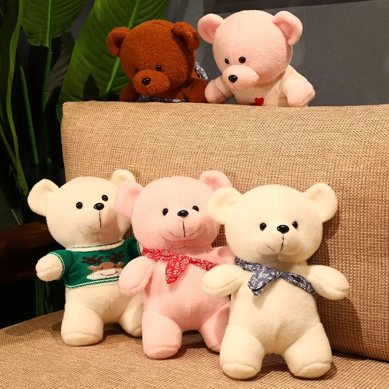 Flauschige Plüsch Teddys in 5 verschiedenen Motiven (25/35cm)