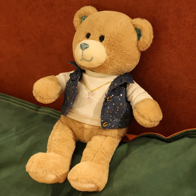 Niedliches Teddybär Kuscheltier mit Weste 32cm oder 40cm