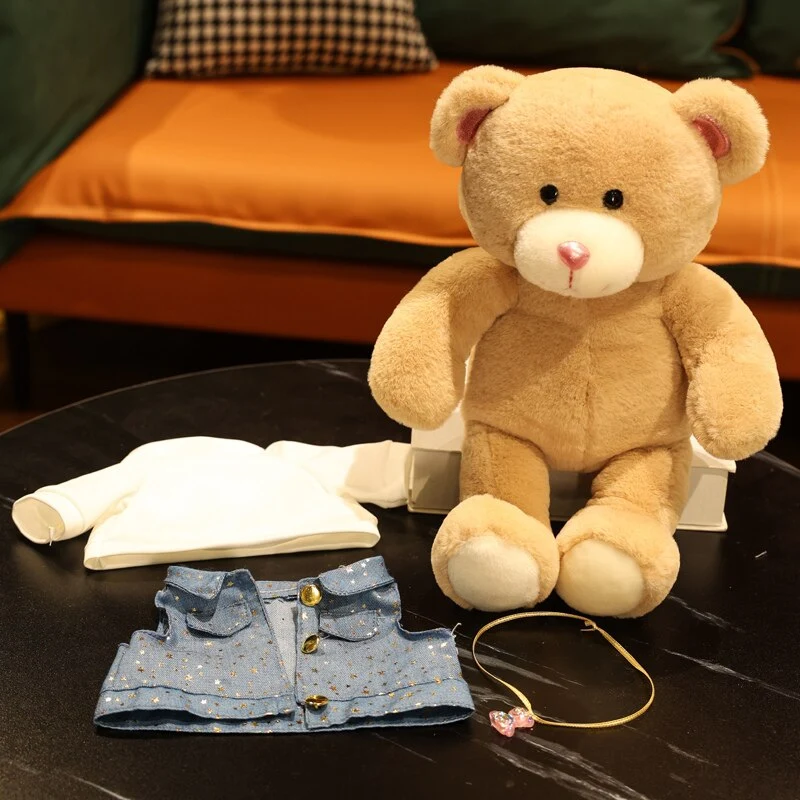 Niedliches Teddybär Kuscheltier mit Weste 32cm oder 40cm
