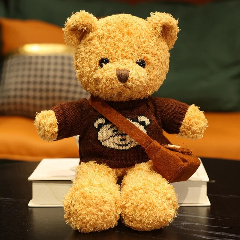 Teddybär Kuscheltier mit Pullover - verschiedene Motive (30cm oder 40cm)