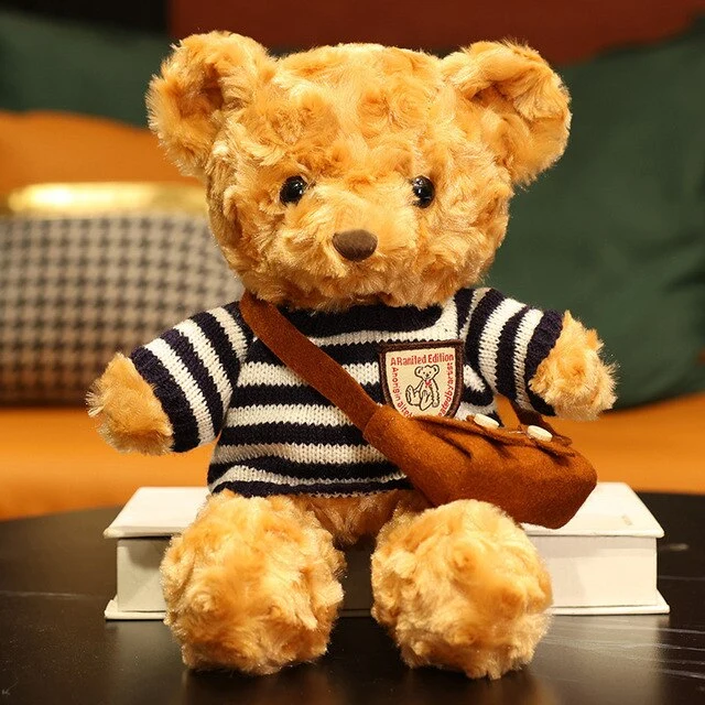 Teddybär Kuscheltier mit Pullover - verschiedene Motive (30cm oder 40cm)