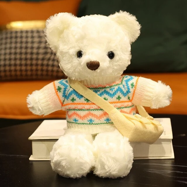 Teddybär Kuscheltier mit Pullover - verschiedene Motive (30cm oder 40cm)