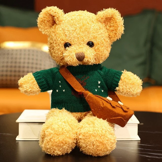 Teddybär Kuscheltier mit Pullover - verschiedene Motive (30cm oder 40cm)