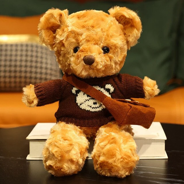 Teddybär Kuscheltier mit Pullover - verschiedene Motive (30cm oder 40cm)