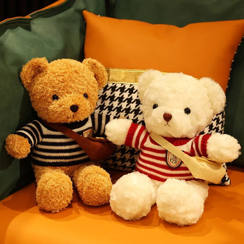 Teddybär Kuscheltier mit Pullover - verschiedene Motive (30cm oder 40cm)
