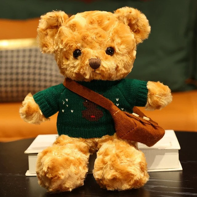 Teddybär Kuscheltier mit Pullover - verschiedene Motive (30cm oder 40cm)
