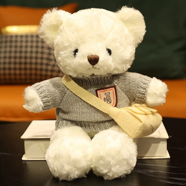 Teddybär Kuscheltier mit Pullover - verschiedene Motive (30cm oder 40cm)