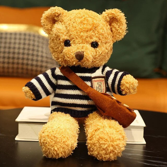 Teddybär Kuscheltier mit Pullover - verschiedene Motive (30cm oder 40cm)