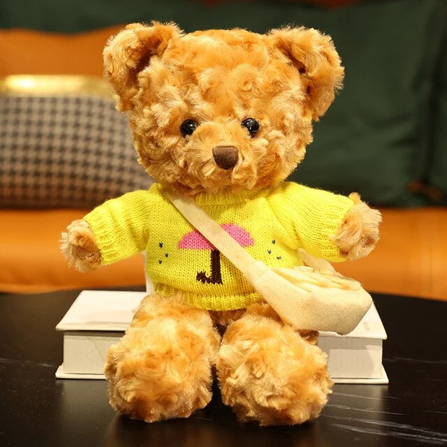 Teddybär Kuscheltier mit Pullover - verschiedene Motive (30cm oder 40cm)