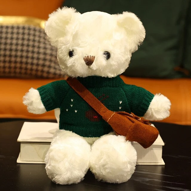 Teddybär Kuscheltier mit Pullover - verschiedene Motive (30cm oder 40cm)