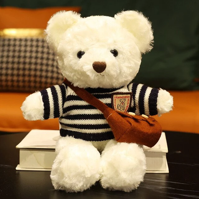 Teddybär Kuscheltier mit Pullover - verschiedene Motive (30cm oder 40cm)