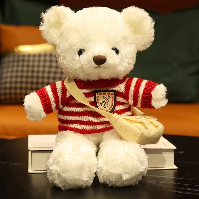 Teddybär Kuscheltier mit Pullover - verschiedene Motive (30cm oder 40cm)