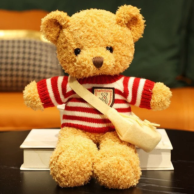 Teddybär Kuscheltier mit Pullover - verschiedene Motive (30cm oder 40cm)