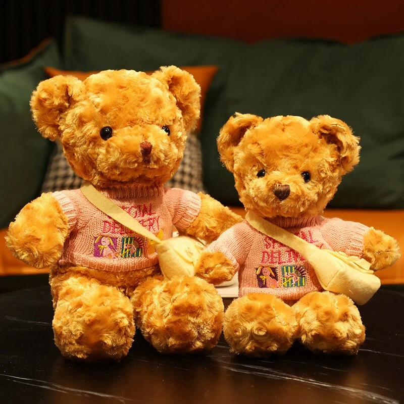 Teddybär Kuscheltier mit Pullover - verschiedene Motive (30cm oder 40cm)
