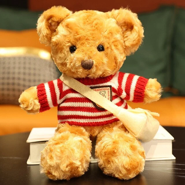 Teddybär Kuscheltier mit Pullover - verschiedene Motive (30cm oder 40cm)