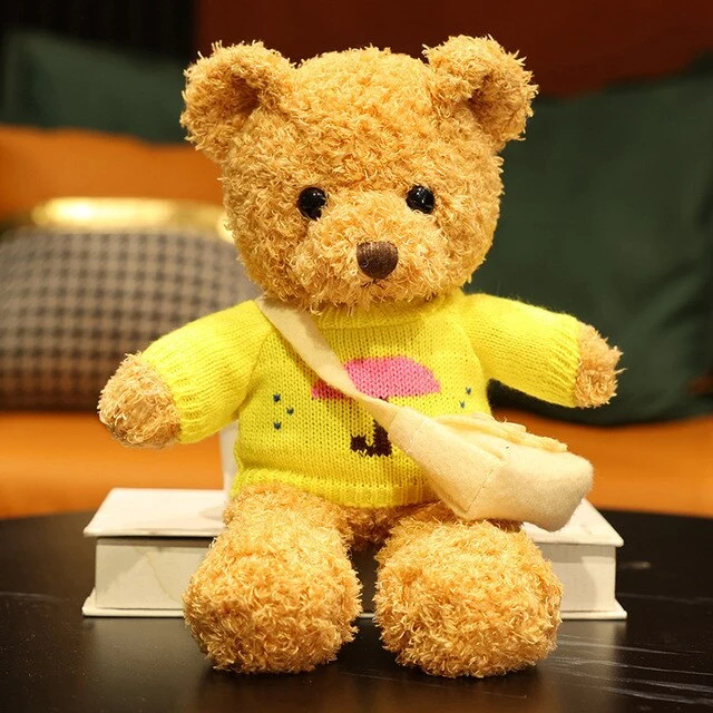 Teddybär Kuscheltier mit Pullover - verschiedene Motive (30cm oder 40cm)