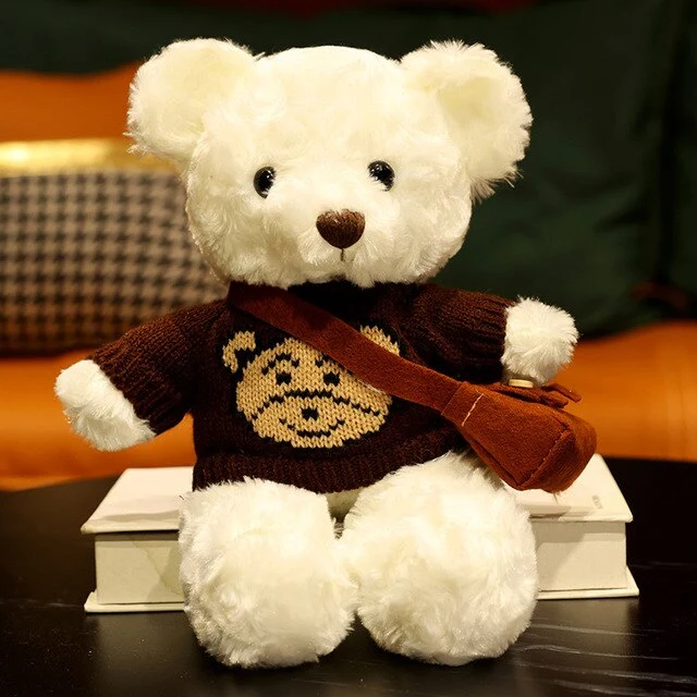 Teddybär Kuscheltier mit Pullover - verschiedene Motive (30cm oder 40cm)