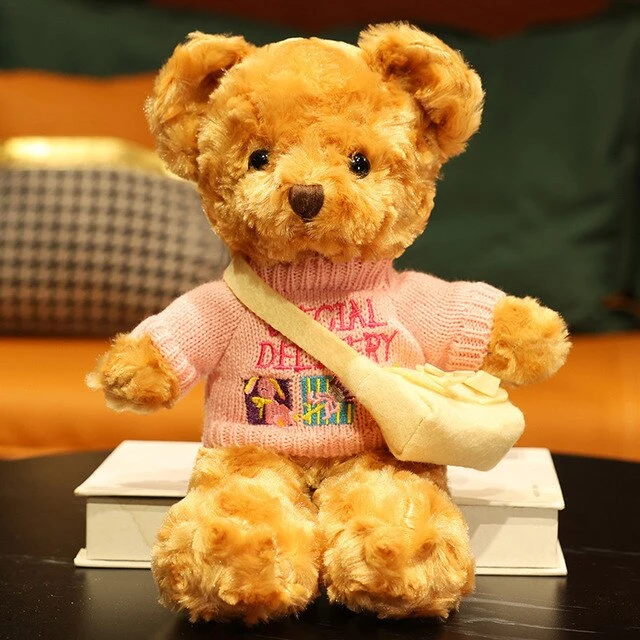 Teddybär Kuscheltier mit Pullover - verschiedene Motive (30cm oder 40cm)