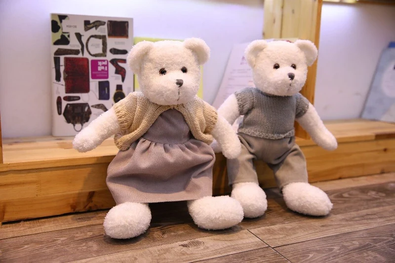 Liebliche Teddys mit Kleidung Kuscheltiere - 40cm / 50cm