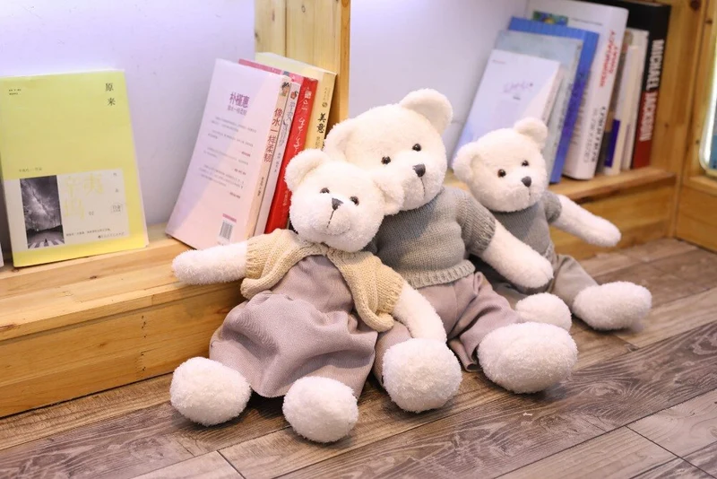Liebliche Teddys mit Kleidung Kuscheltiere - 40cm / 50cm