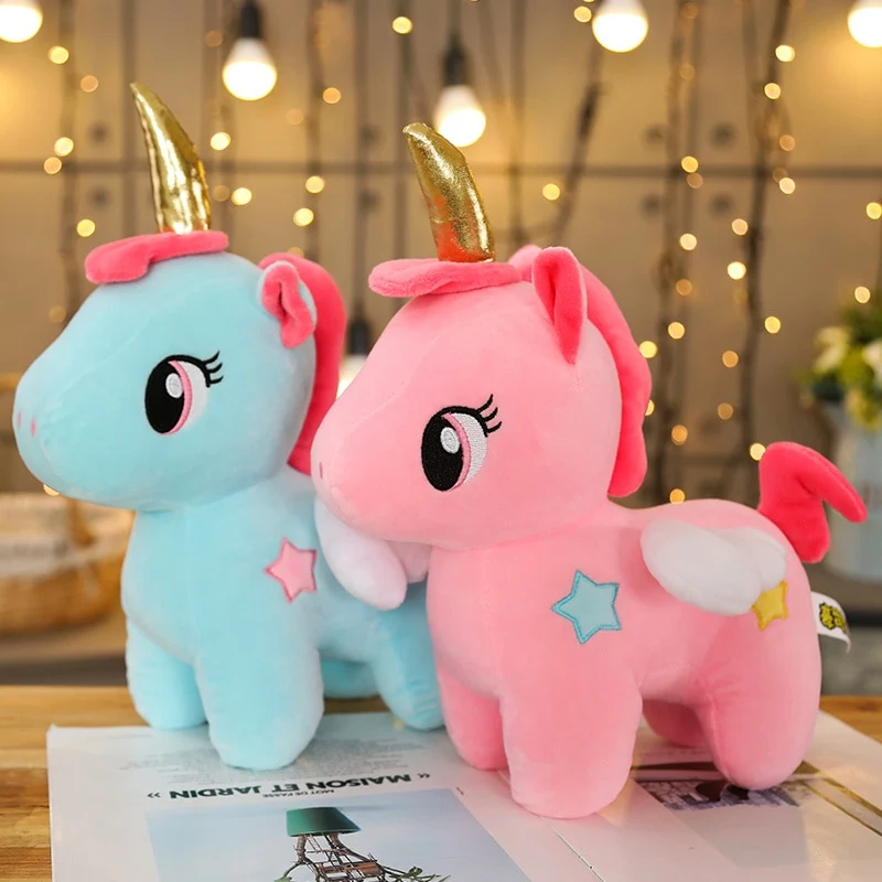 Super Niedliches Einhorn Kuscheltier - Blau oder Pink