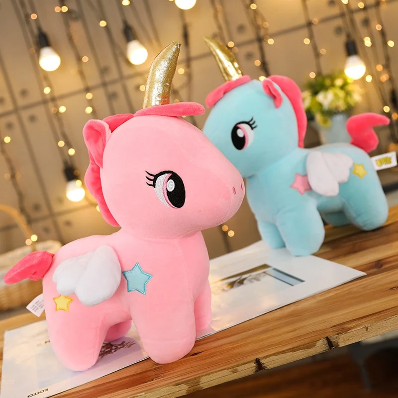 Super Niedliches Einhorn Kuscheltier - Blau oder Pink