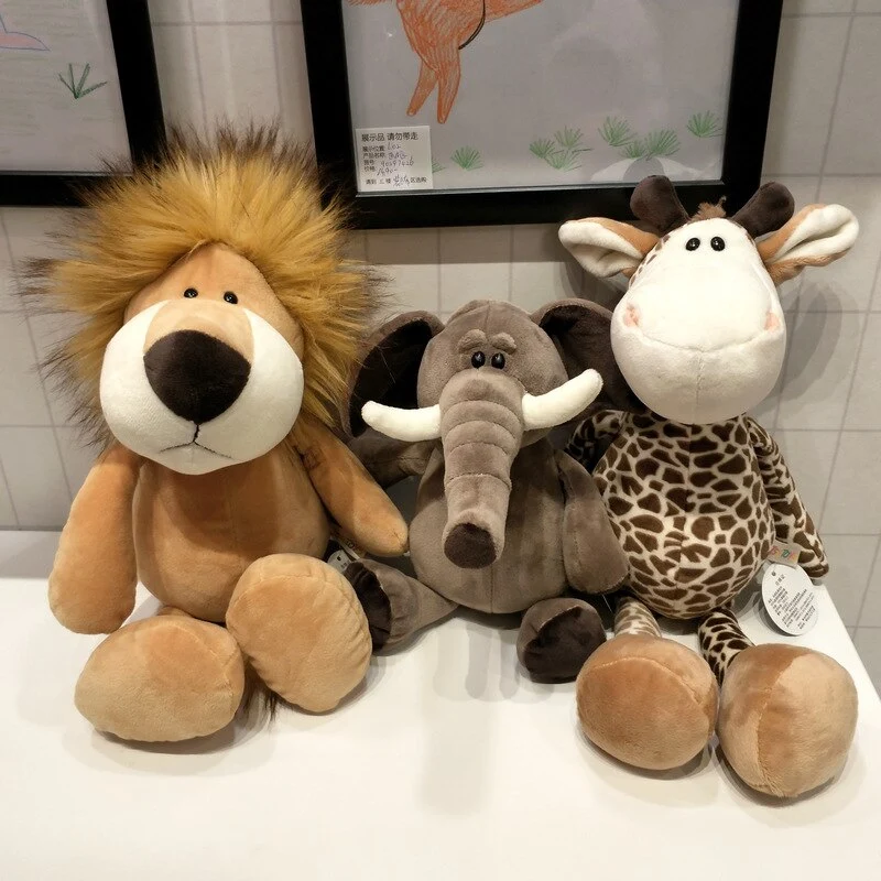 Niedliche Stofftiere (Affe, Fuchs, Waschbär, Giraffe, Elefant oder Löwe) ca. 25cm oder 35cm