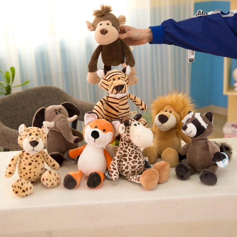 Niedliche Stofftiere (Affe, Fuchs, Waschbär, Giraffe, Elefant oder Löwe) ca. 25cm oder 35cm