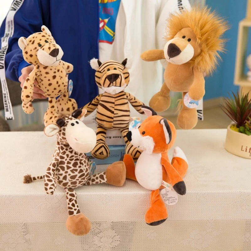 Niedliche Stofftiere (Affe, Fuchs, Waschbär, Giraffe, Elefant oder Löwe) ca. 25cm oder 35cm