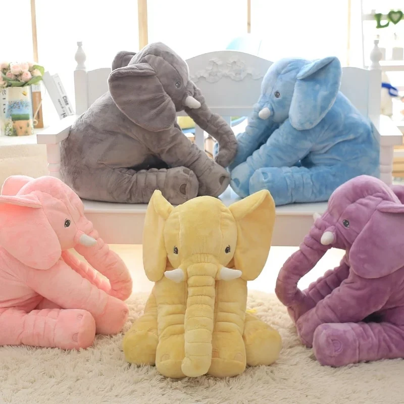 Super Süßer Flauschiger Plüsch Elefant Stofftier oder Kissen