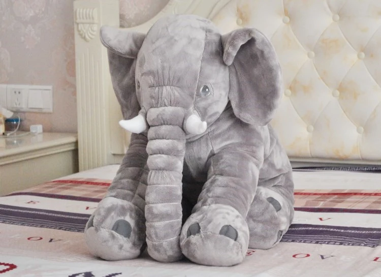 Super Süßer Flauschiger Plüsch Elefant Stofftier oder Kissen