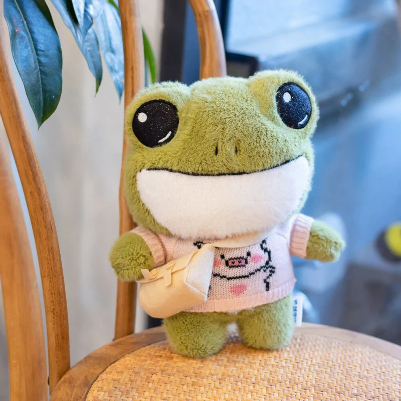 Niedlicher Frosch als Stofftier in verschiedenen Motiven (ca 25cm)