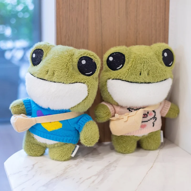 Niedlicher Frosch als Stofftier in verschiedenen Motiven (ca 25cm)