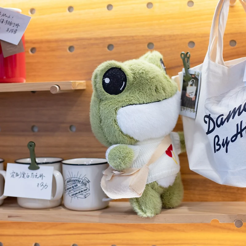 Niedlicher Frosch als Stofftier in verschiedenen Motiven (ca 25cm)