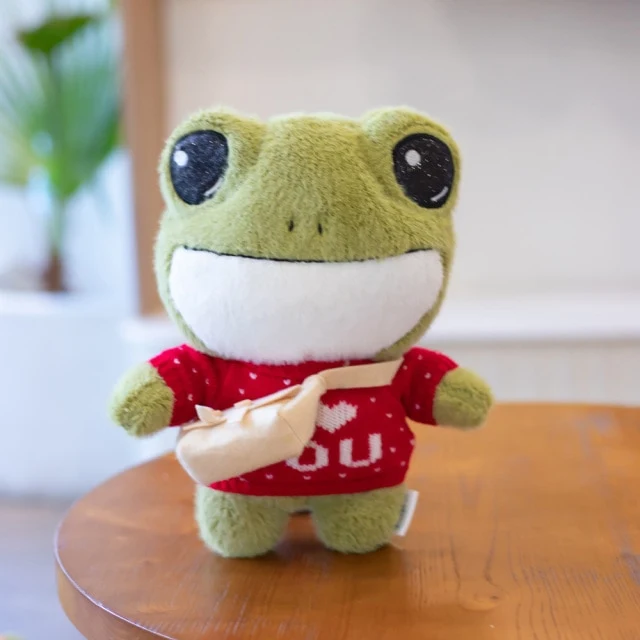 Niedlicher Frosch als Stofftier in verschiedenen Motiven (ca 25cm)