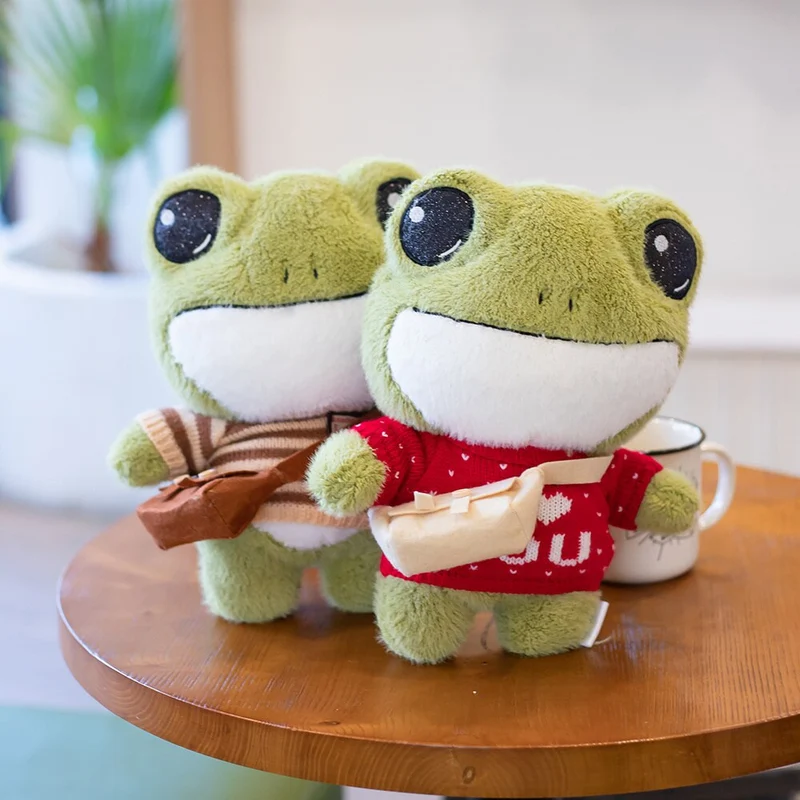 Niedlicher Frosch als Stofftier in verschiedenen Motiven (ca 25cm)