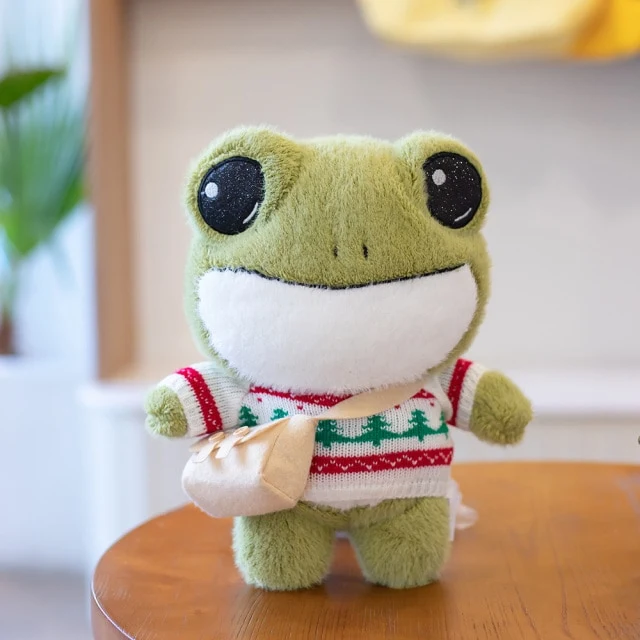 Niedlicher Frosch als Stofftier in verschiedenen Motiven (ca 25cm)