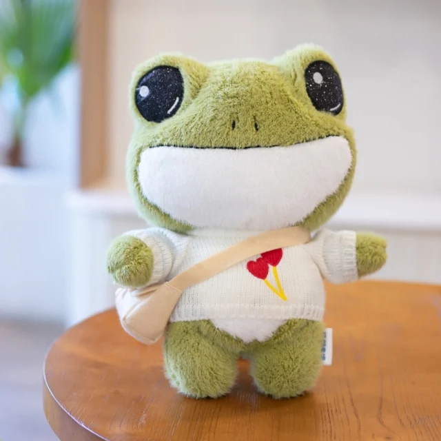 Niedlicher Frosch als Stofftier in verschiedenen Motiven (ca 25cm)