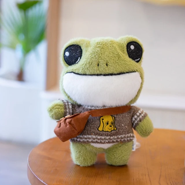 Niedlicher Frosch als Stofftier in verschiedenen Motiven (ca 25cm)