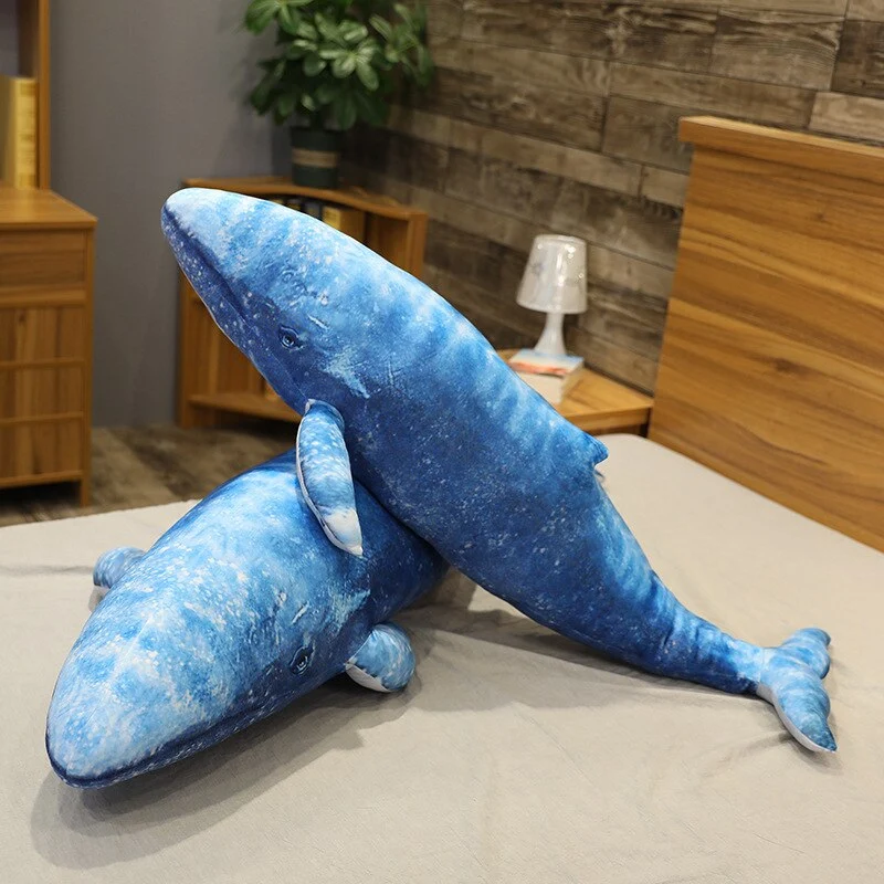 Blauer Wal Stofftier (55/70cm)