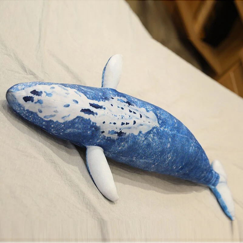 Blauer Wal Stofftier (55/70cm)